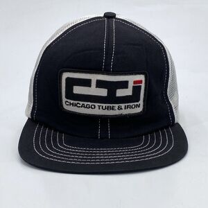 Vintage CTI Chicago Tube & Iron Mesh Back Snapback Hat Stylemaster USA (H22)